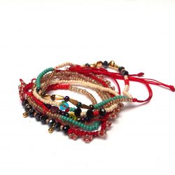 Bracelet multirang perles et Murano