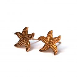 Boucles d'oreilles plaqué or étoile de mer