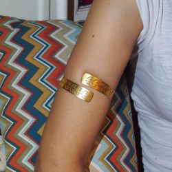 Bracelet de bras ethnique plaqué or